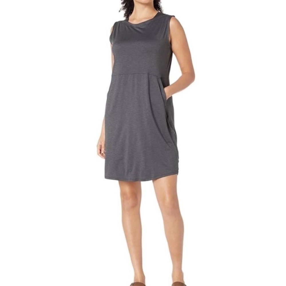 Columbia Place To Place Omni Wick Charcoal Gray Sleeveless Mini Dress Size Small